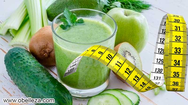 jugo verde de pepino y manzana para bajar de peso